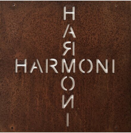 Skylt till armeringsjrn Harmoni Lind Decoration