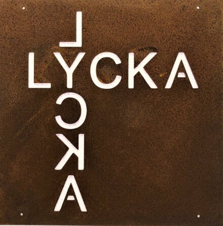 Skylt till armeringsjrn Lycka Lind Decoration