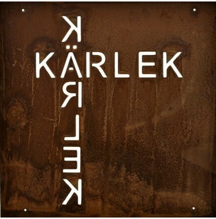 Skylt till armeringsjrn Krlek Lind Decoration