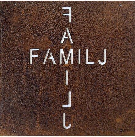 Skylt till armeringsjrn Familj Lind Decoration