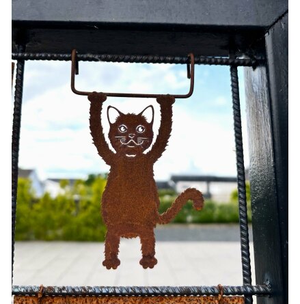 Skylt till armeringsjrn Katt som gungar Lind Decoration