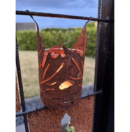 L�nnlykta med v�rmeljusglas till armeringsn�t Lind decoration