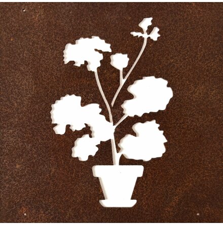 Skylt till armeringsj�rn Pelargon Lind Decoration